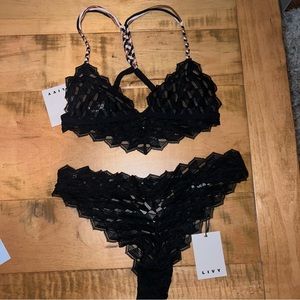 NWT Livy lace bralette & cheeky panty set